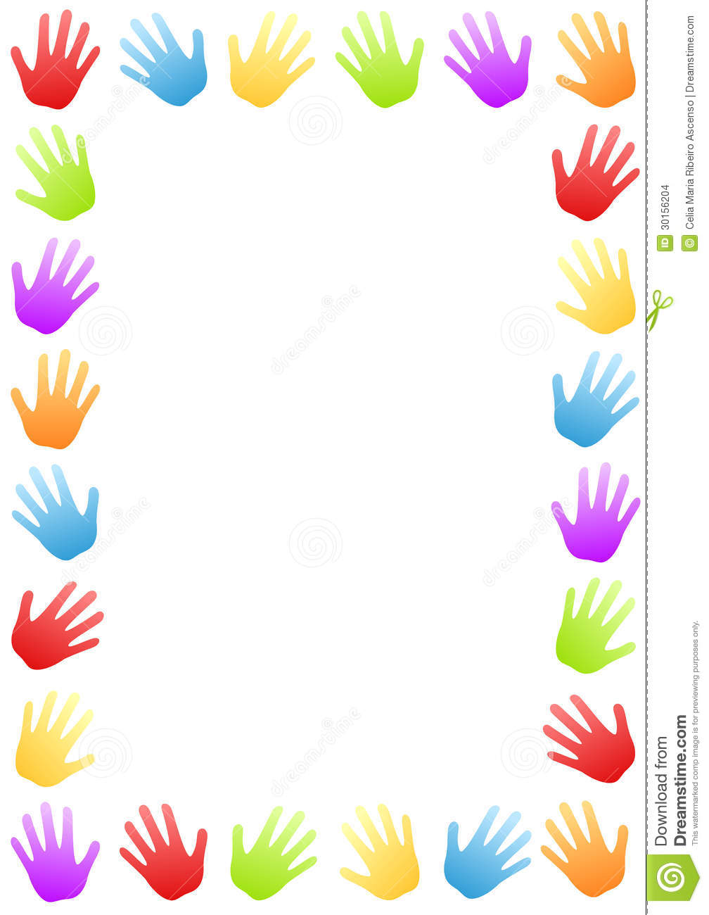 Free Printable Handprint Border Swifnisbe