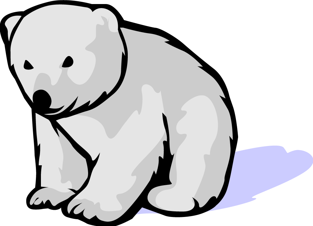 baby polar bear clipart