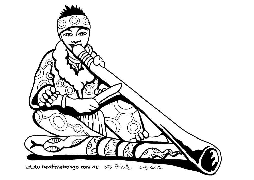 Didgeridoo Colouring Pages  Page 2