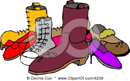 Pile Of Shoes Clipart Black And White Shoe Clipart