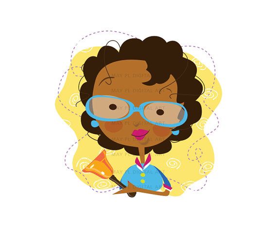 Teacher Classroom Clip Art Cute African American Teacher Lady Woman