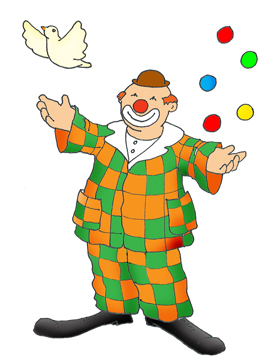 Clown Clipart Image Funny Clown In Black And White For Drawing Or