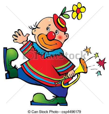 Funny Clown With Pipe