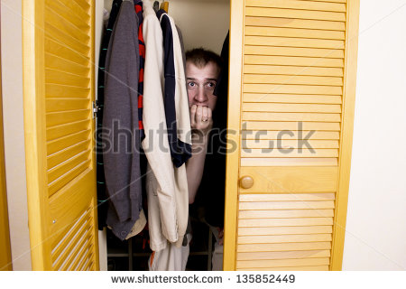 Hiding In The Closet Clipart A Man Hiding In The Closet