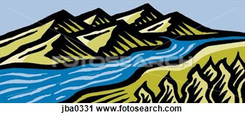 Clipart   Flowing River  Fotosearch   Search Clipart Illustration