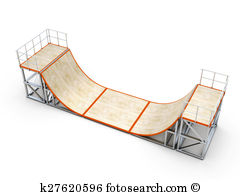 Half Pipe Ramp Illustrations And Clipart