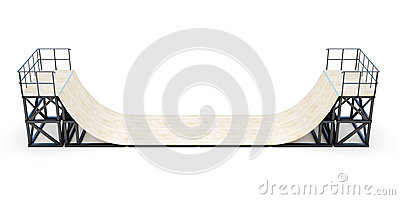 Isolated On White Background  Ramp On A White  3d Illustration