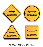 Skateboarding Signs   Suitable For Illustrations