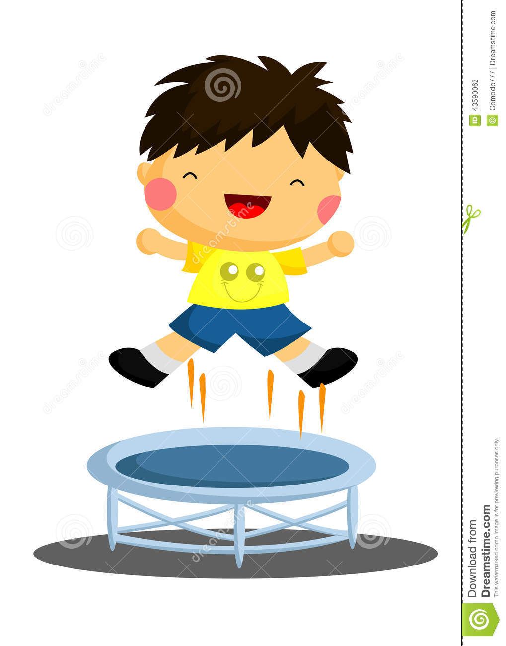 a jump on trampoline clipart