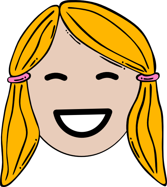 Lady Face  Very Happy  Clip Art At Clker Com   Vector Clip Art Online