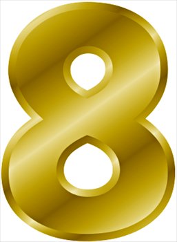 Free Gold Number 8 Clipart   Free Clipart Graphics Images And Photos