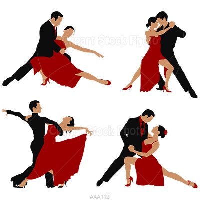 Ballroom Dance Silhouette Graphic Royalty Free Waltz Dancers Figures