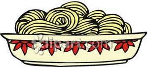 Bowl Of Spagetti Or Other Pasta Royalty Free Clipart Picture