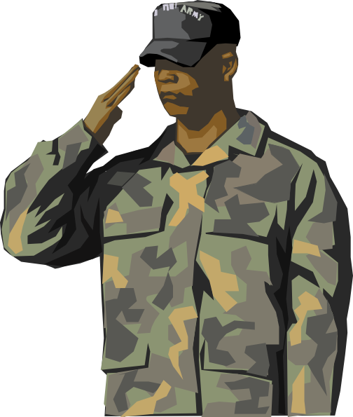 Army Soldier Saluting Clipart This Clip Art Of An Army