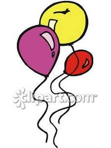 Balloons On The Lose   Royalty Free Clipart Picture