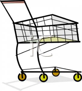 Grocery Cart   Royalty Free Clipart Picture