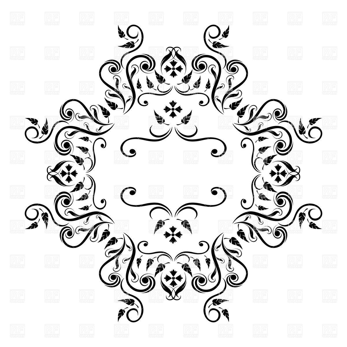 Curly Line Design Ornate Curly Clip Art Vector
