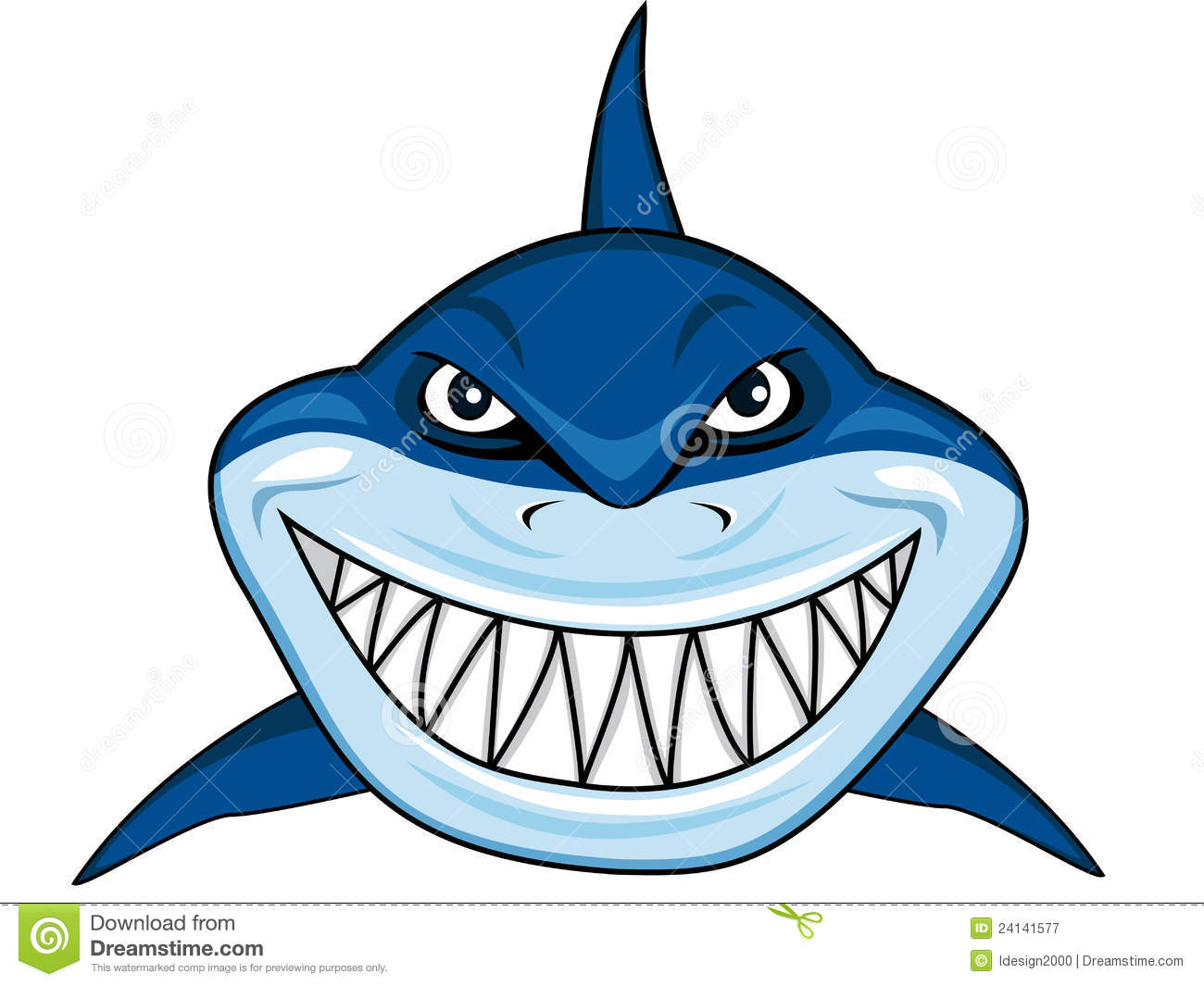 Royalty Free Stock Photography  Smiling Shark Cartoon  Image  24141577