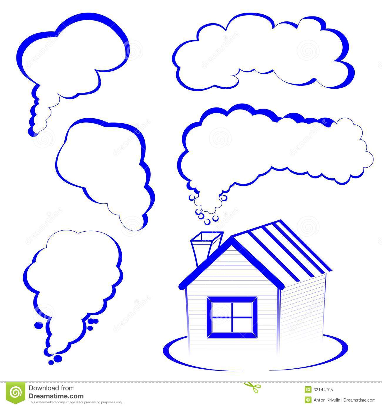 Chimney Smoke Clipart House Logo With A Smoke