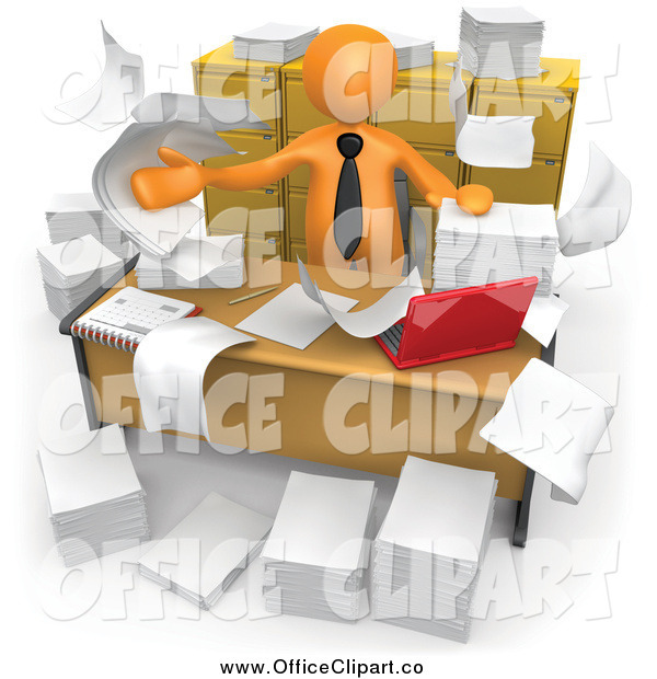 By Documents In A Messy Office Office Clip Art 3pod