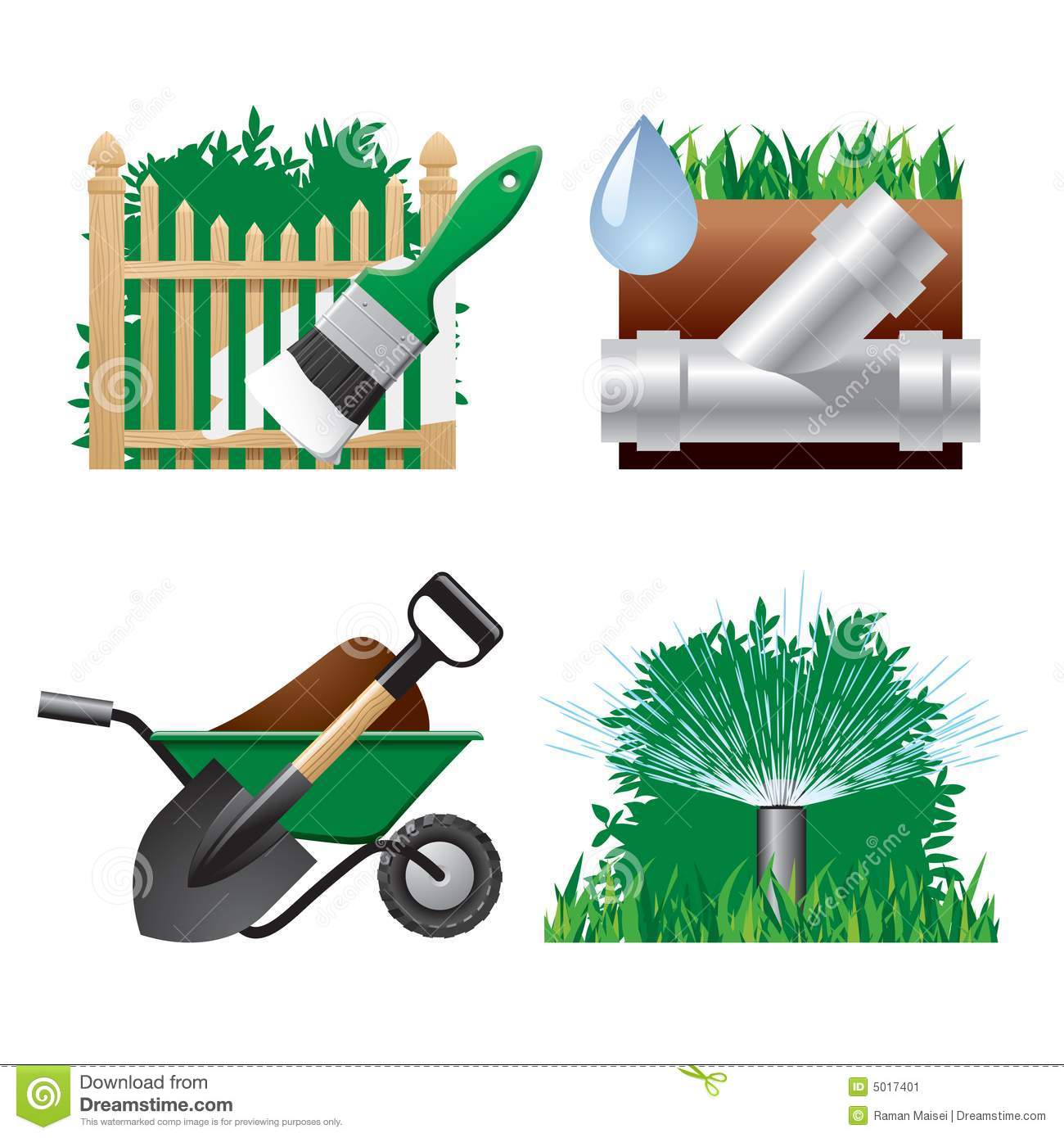 Landscaping Tools Clipart Landscaping Icons Stock Image