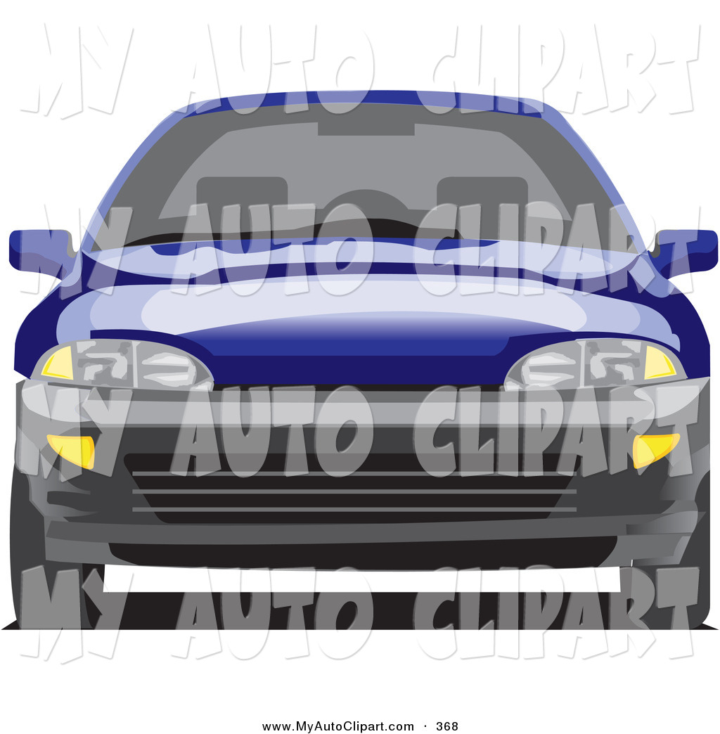 Larger Preview  Clip Art Of A Blue Chevy Cavalier Driving Forward By