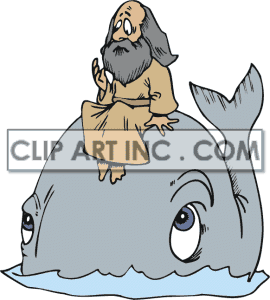On A Cartoon Whale   Moby Dick Clipart Image Picture Art   164716