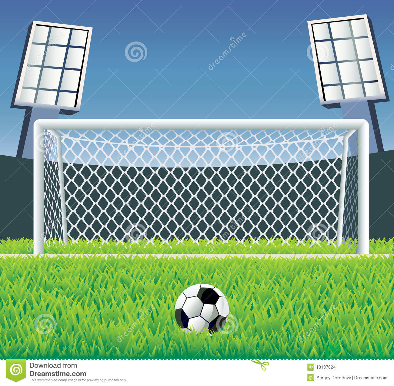 Soccer Goal With Realistic Grass  Stock Images   Image  13187624