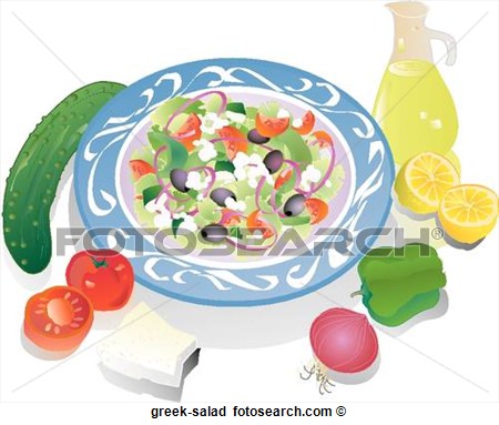 Mediterranean Food Clipart Greek Salad