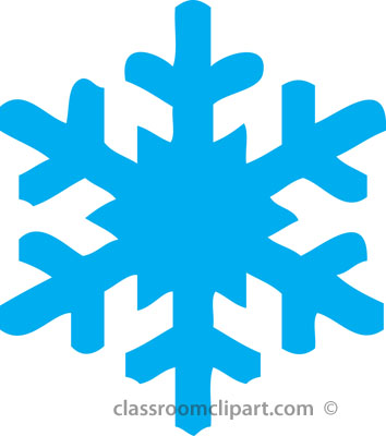 Weather   Blue Snowflake Winter 212   Classroom Clipart