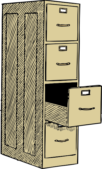 File Cabinet With Drawes Clip Art At Clker Com   Vector Clip Art
