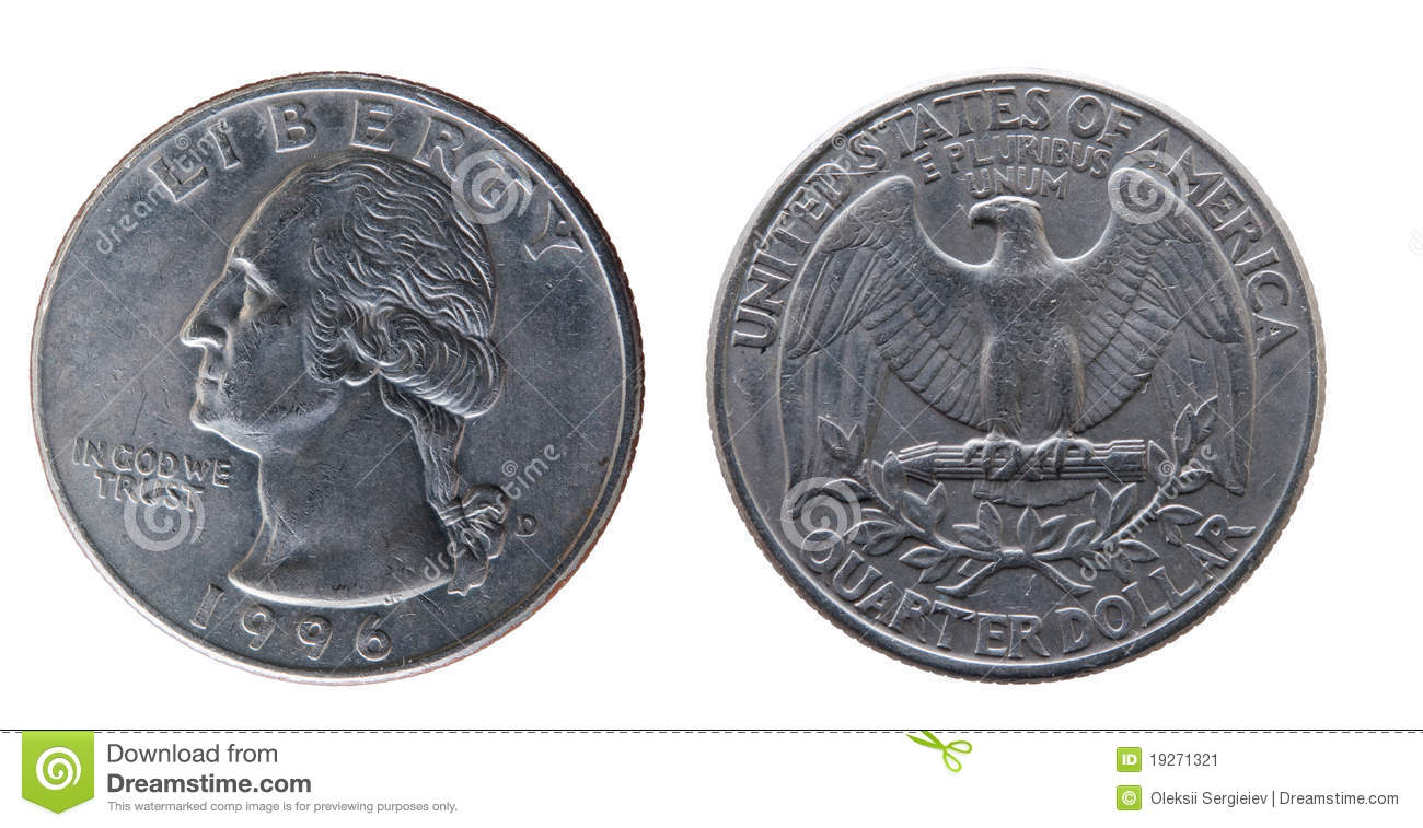 25 Cents U S  Stock Image   Image  19271321
