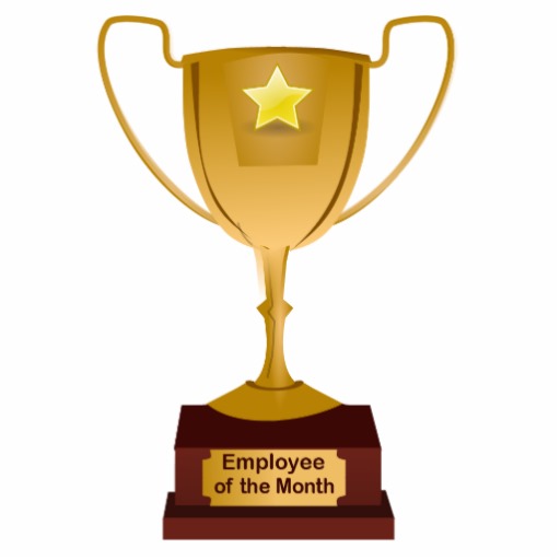 Employee Of The Month Award Golden Trophy Photo Sculpture   Zazzle