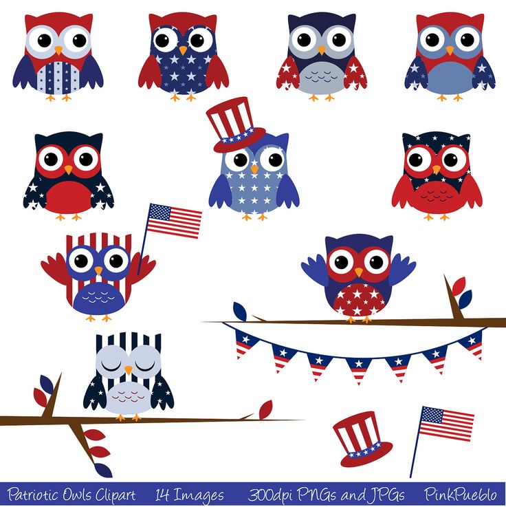 Owls Clipart Clip Art Fourth Of July Owls Clipart Clip Art Commercial