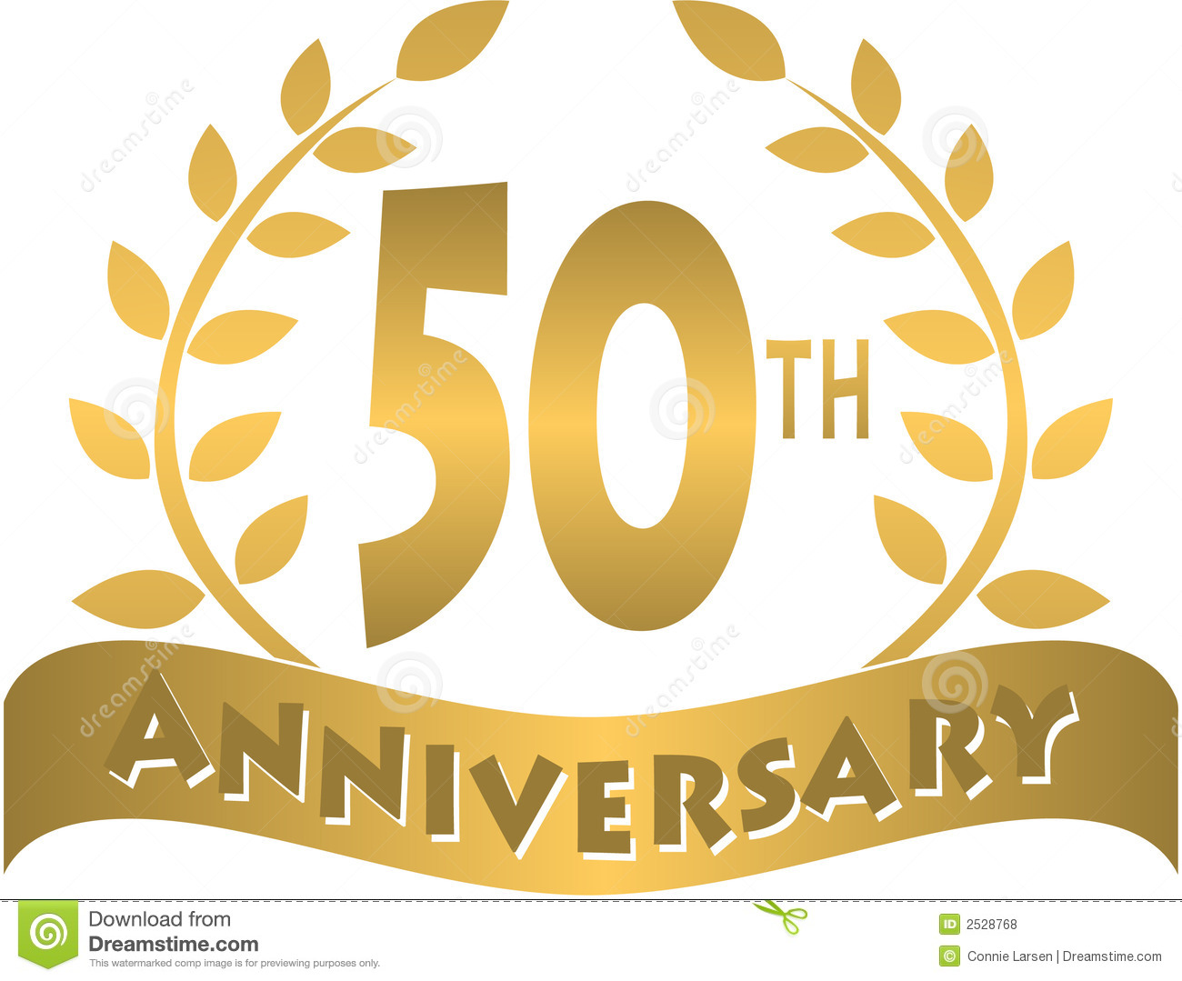 Logo For A 50th Or Golden Anniversary Of A Marriage Or Business   Eps