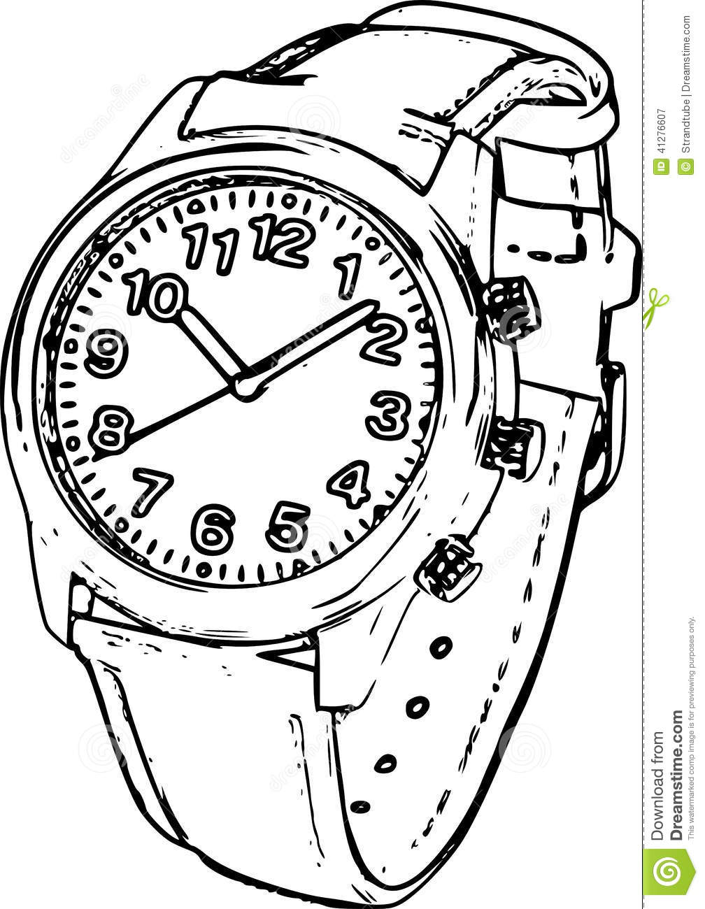 Royalty Free Stock Photography  Wrist Watch Sketch  Image  41276607