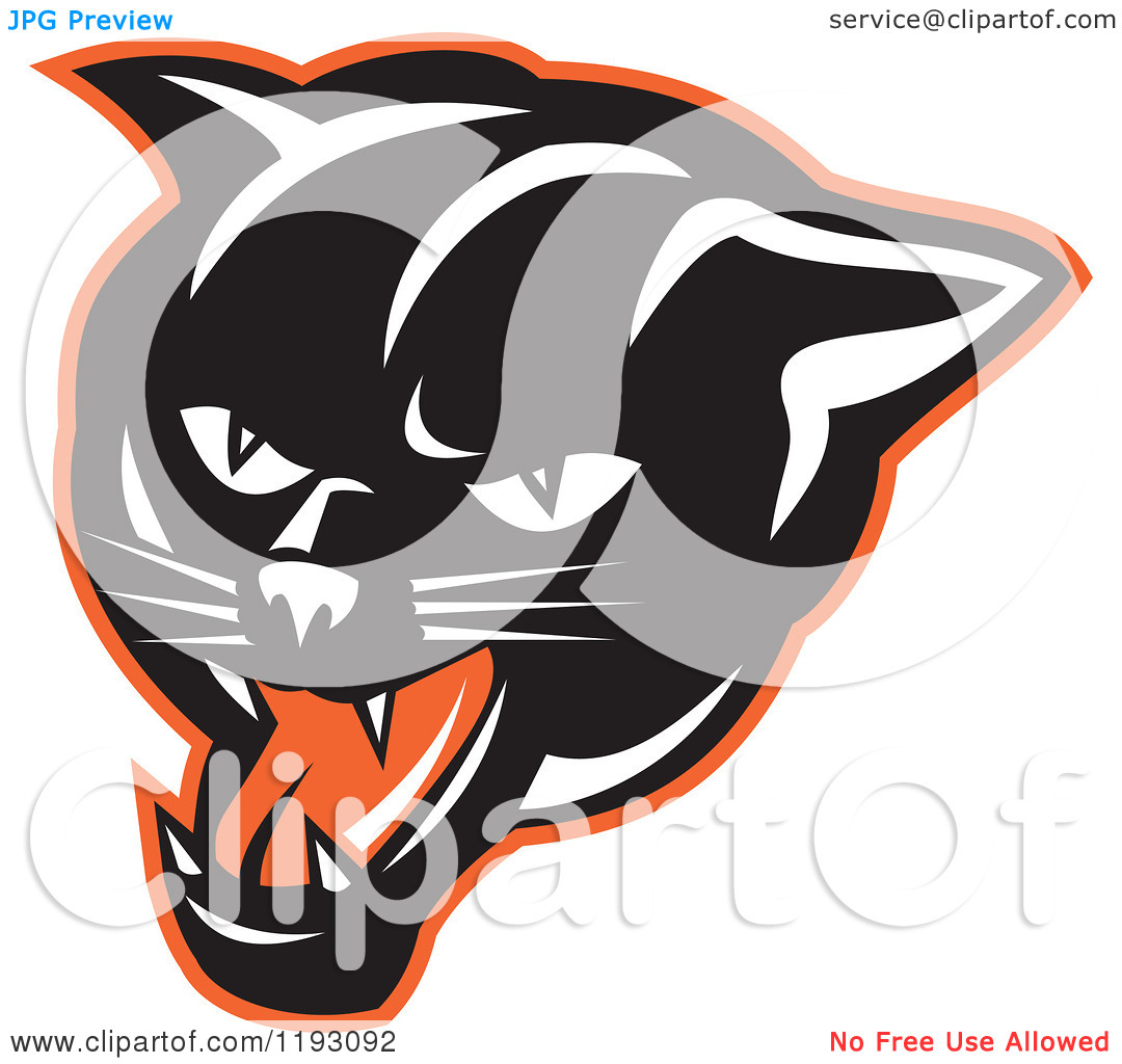 Panther Face Clip Art Clipart Of A Growling Panther
