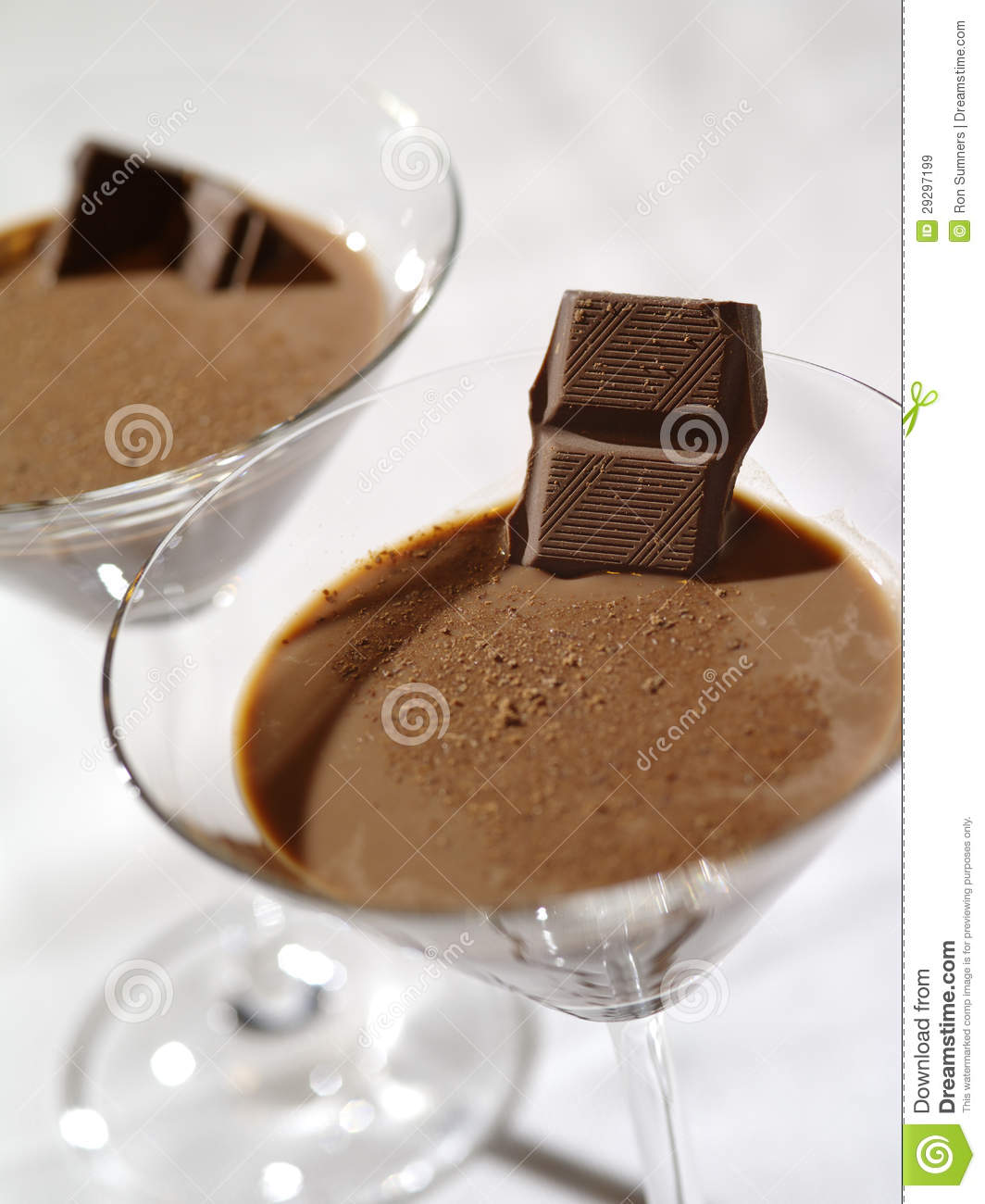 Photo Of Two Chocolate Martinis With A Very Shallow Depth Of Field