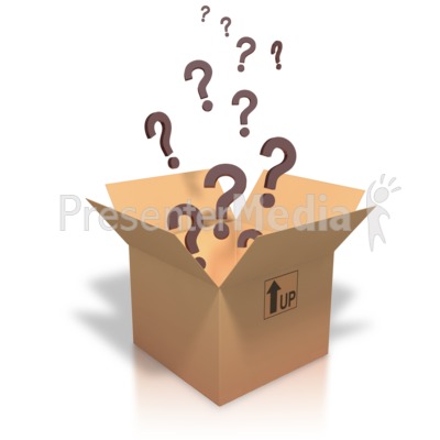 Question Marks Coming Out Of Box   Signs And Symbols   Great Clipart