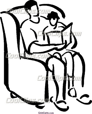Parents Children Reading Clipart