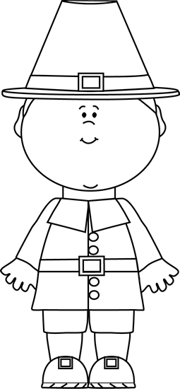 Black And White Pilgrim Boy   Black And White Outline Of A Little Boy