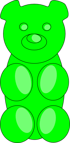 Green Gummy Bear Clip Art At Clker Com   Vector Clip Art Online