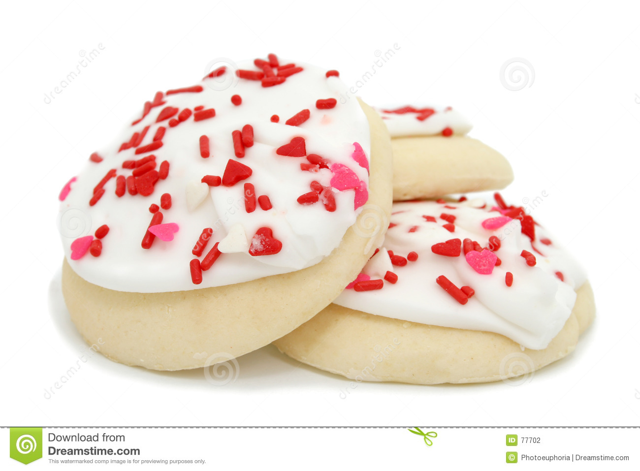 Christmas Sugar Cookie Clipart Three Sugar Cookies With White
