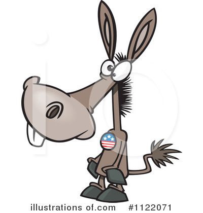 Democratic Donkey Clipart  1122071 By Ron Leishman   Royalty Free  Rf