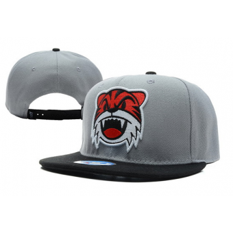 Neff Tiger Mascot Snapback Hat  Gray Black