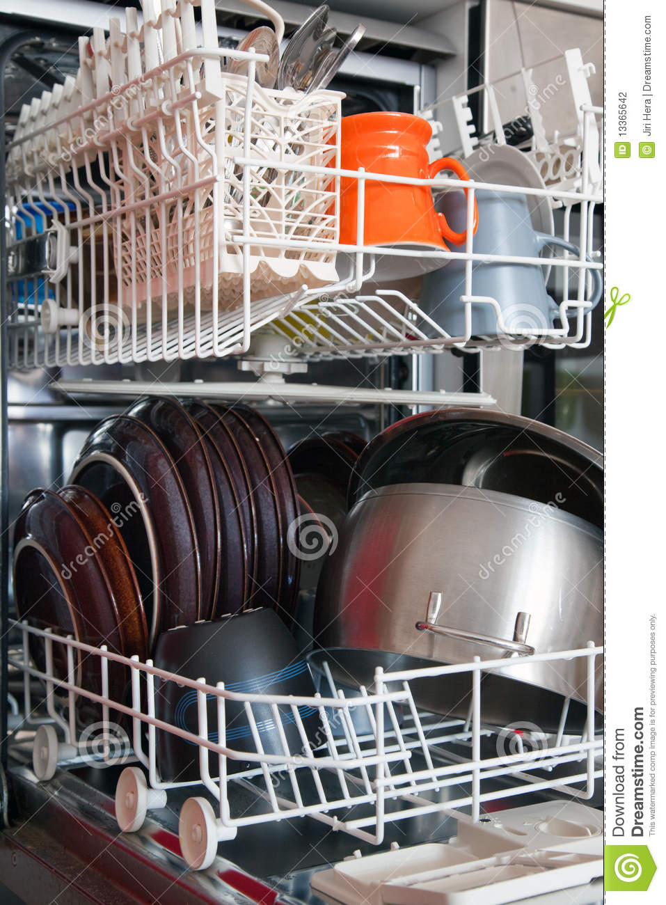 Open Dishwasher Stock Photography   Image  13365642