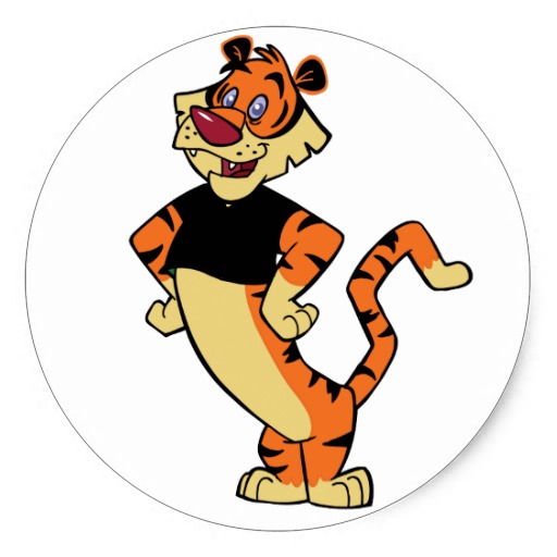 Tiger   Black Mascot Sticker