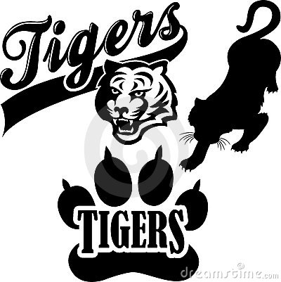 Tiger Mascot Black And White Tiger Team Mascot Eps 15292093 Jpg