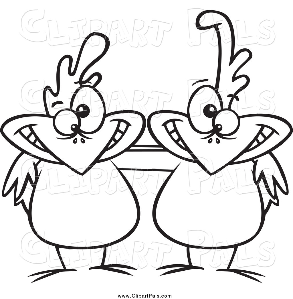 Larger Preview  Pal Clipart Of Black And White Friend Chicken Buddies