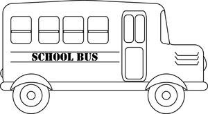 Black And White School Bus Template For Pinterest